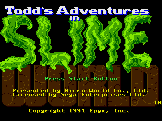 Todd's Adventures in Slime World (Genesis) screenshot: Title