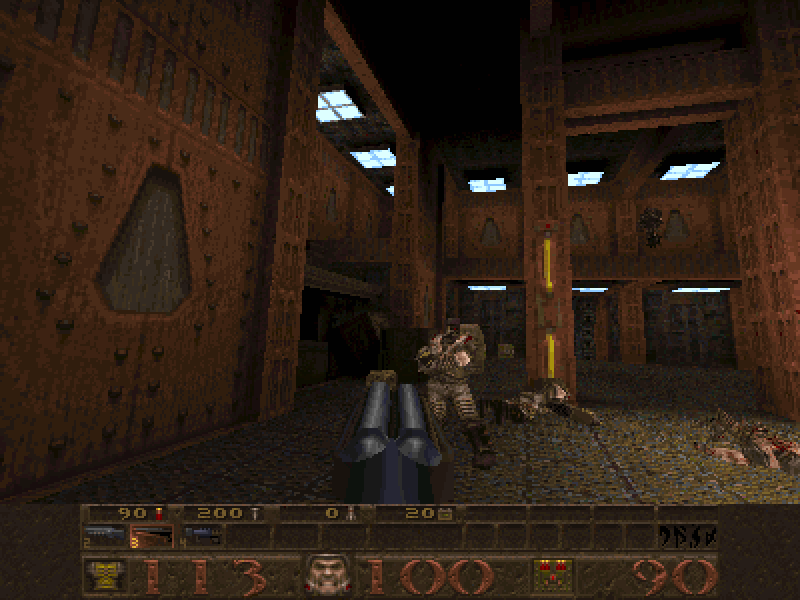 Quake: Episode 5 - Dimensions of the Past (Windows) screenshot: A large area