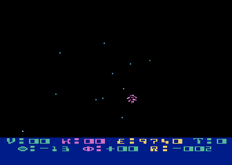 Star Raiders (Atari 8-bit) screenshot: I fired a shot.