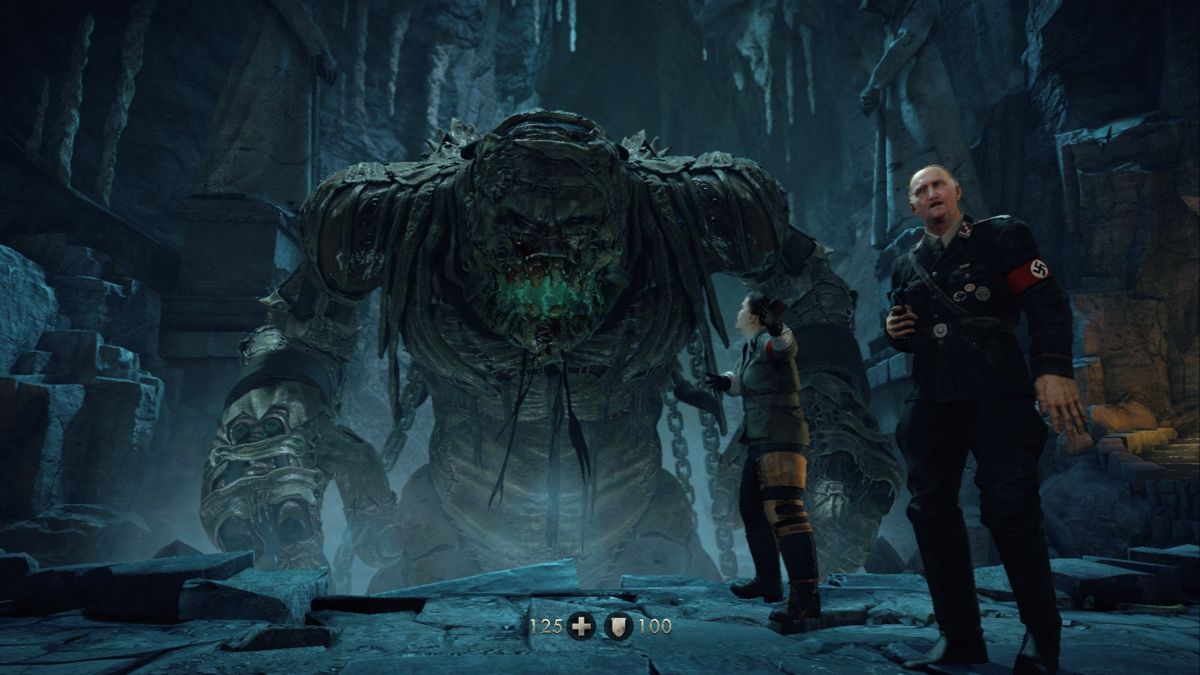 Wolfenstein: The Old Blood (Xbox One) screenshot: Giant Monster