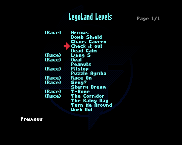 Gravity Force 2 (Amiga) screenshot: Choose a new level