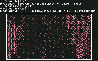Wrath of Denethenor (Commodore 64) screenshot: I am dying.