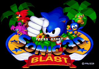 Sonic 3D Blast (Genesis) screenshot: Title
