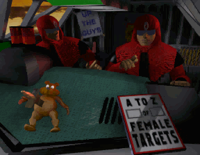 Gender Wars (DOS) screenshot: Male mission intro