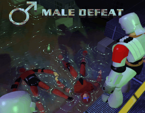 Gender Wars (DOS) screenshot: Male game over screen