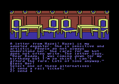 The Archers (Commodore 64) screenshot: Tom's a bit naíve here