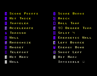 Poing 6 (Amiga) screenshot: The different block types