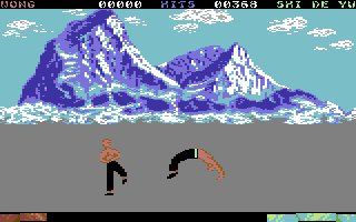 Chambers of Shaolin (Commodore 64) screenshot: Finally fighting