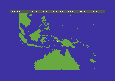 Up Periscope! (Commodore 64) screenshot: The map