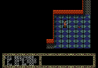 Fatal Labyrinth (Genesis) screenshot: Just went inside, and already there is a monster