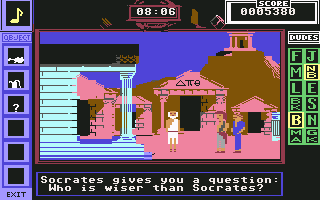 Bill & Ted's Excellent Adventure (Commodore 64) screenshot: Socrates