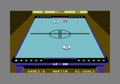 Superstar Indoor Sports (Commodore 64) screenshot: Beware of the double-kiss