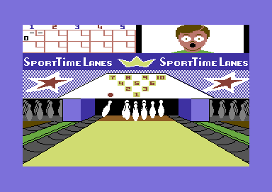 Superstar Indoor Sports (Commodore 64) screenshot: Contact