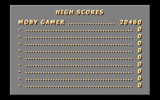 Charlie II (DOS) screenshot: High-score table