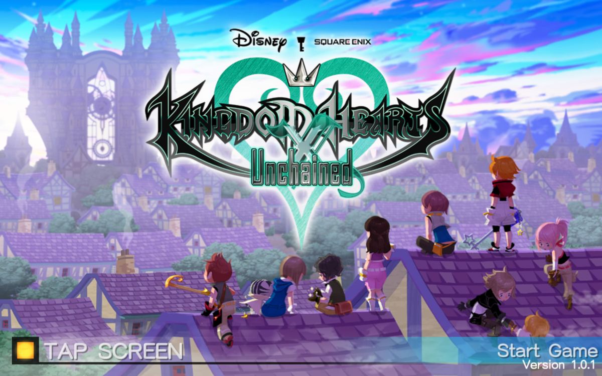 Kingdom Hearts: Unchained χ (Android) screenshot: Title screen