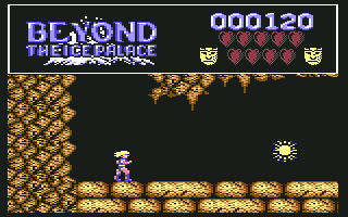 Beyond the Ice Palace (Commodore 64) screenshot: Enemy destroyed