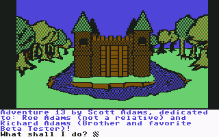 Sorcerer of Claymorgue Castle (Commodore 64) screenshot: Starting at the castle