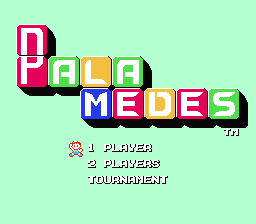 Palamedes (NES) screenshot: Title screen