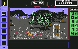 Bill & Ted's Excellent Adventure (Commodore 64) screenshot: Dead