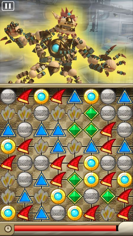 Knack's Quest (Android) screenshot: Another attack with the time meter almost full.