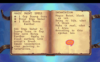 King's Quest VI: Heir Today, Gone Tomorrow (DOS) screenshot: The ancient spellbook