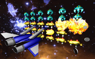 Cash Invaders (DOS) screenshot: Splash screen
