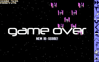 Cash Invaders (DOS) screenshot: I had a good run.