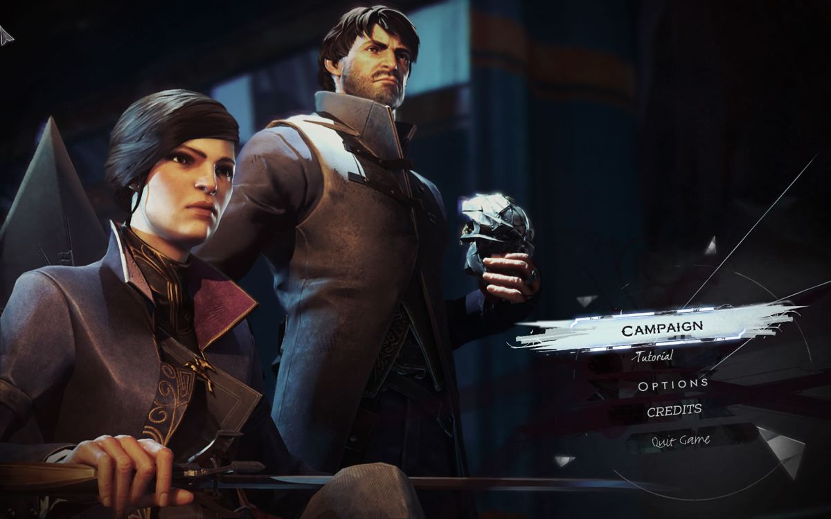 Dishonored 2 (Windows) screenshot: Main menu