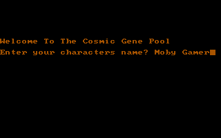 Caverns of Chaos (DOS) screenshot: Generating a new character