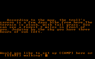 Caverns of Chaos (DOS) screenshot: Getting warmer