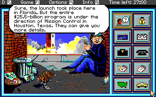 Headline Harry and The Great Paper Race (DOS) screenshot: Alleyway.