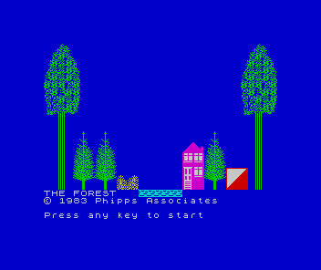 The Forest (ZX Spectrum) screenshot: Ready to start