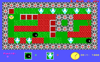 Boulder (DOS) screenshot: Colorful graphics.