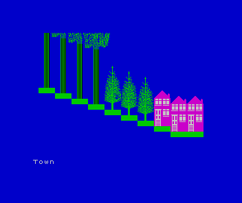 The Forest (ZX Spectrum) screenshot: Starting position
