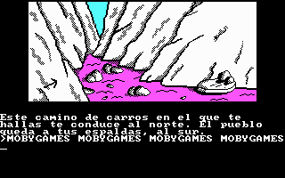 Don Quijote (DOS) screenshot: Mountainside