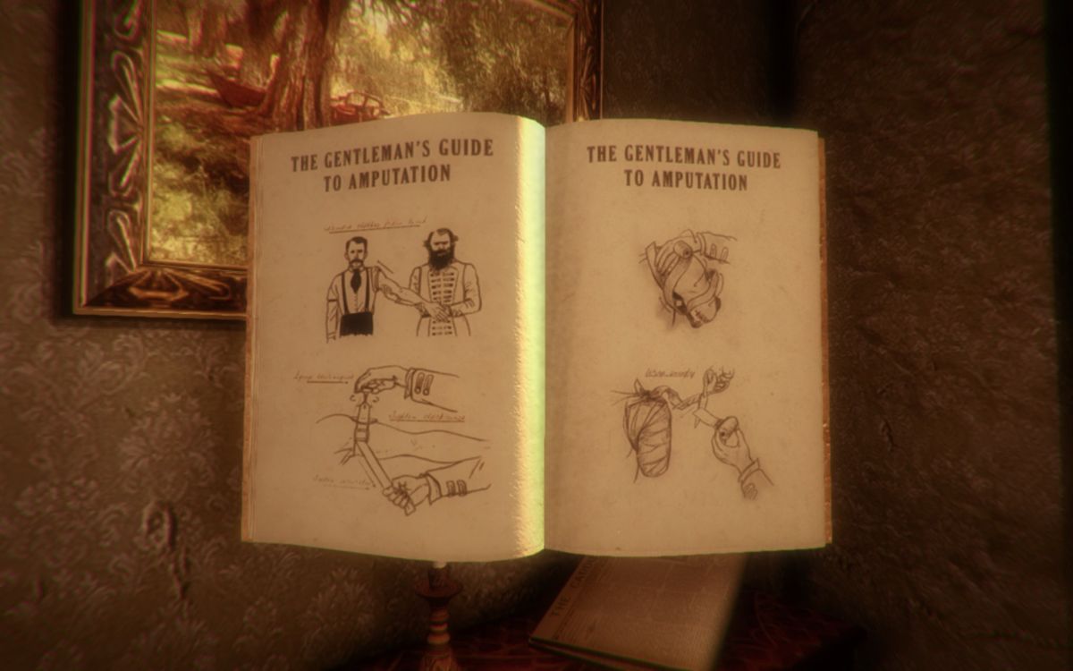 House of Caravan (Windows) screenshot: You'll find various books. Some more disturbing than others.