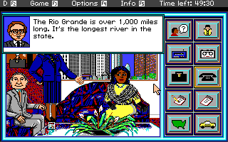 Headline Harry and The Great Paper Race (DOS) screenshot: I called Dr. Know on the phone.