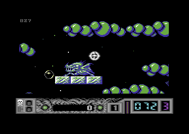 Netherworld (Commodore 64) screenshot: Blasting things.