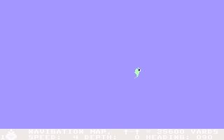 Silent Service (Commodore 64) screenshot: The map
