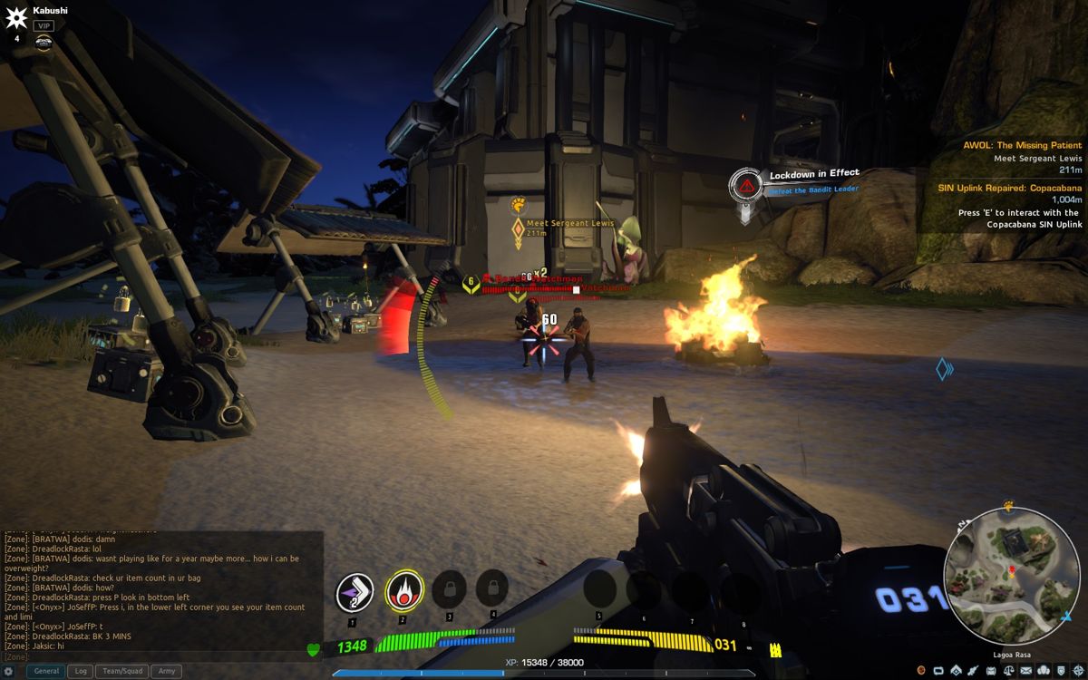 Firefall (Windows) screenshot: A group of bandits