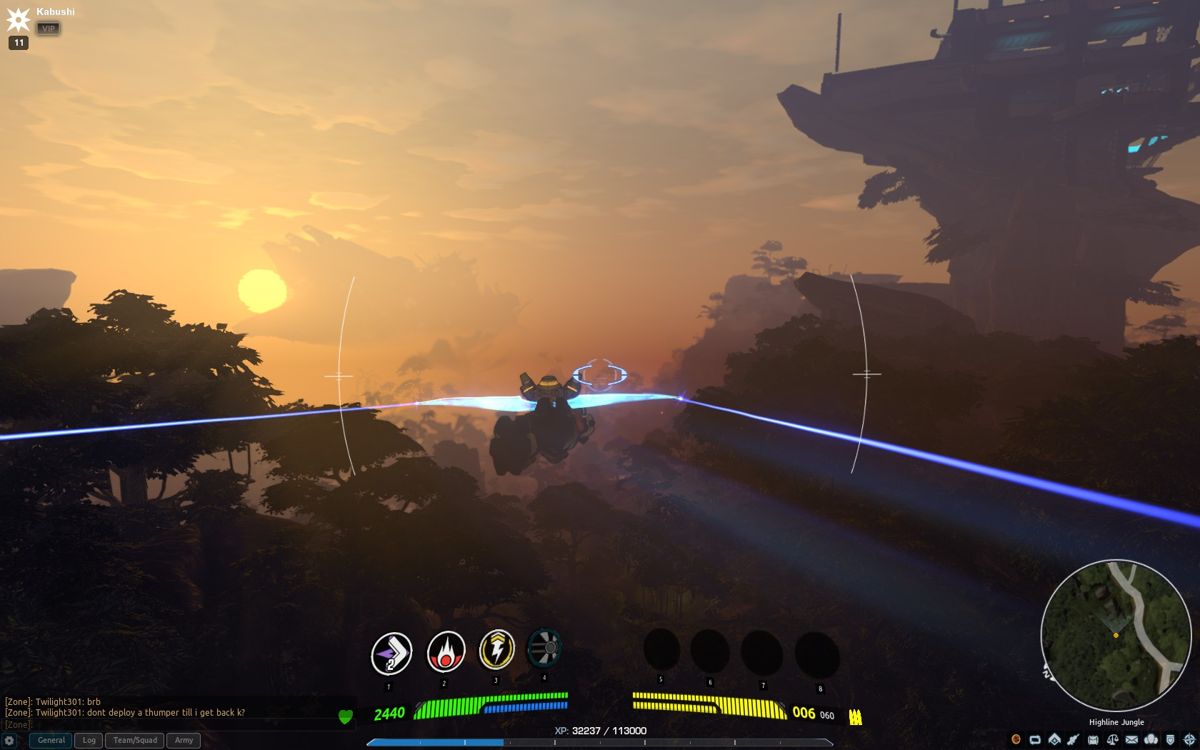Firefall (Windows) screenshot: Using a glider