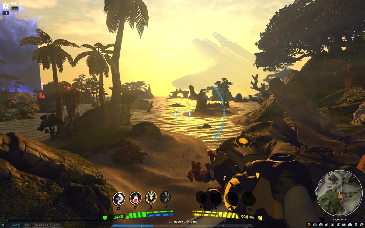 Firefall (Windows) screenshot: Enjoying the sunset