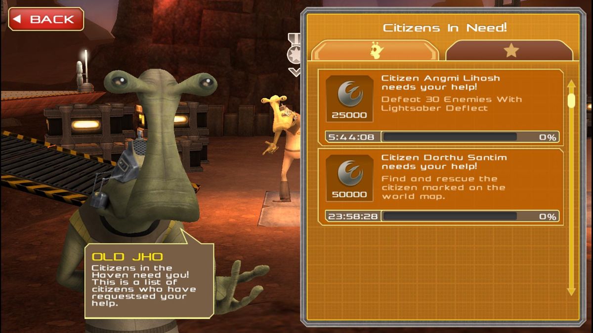 Star Wars Rebels: Recon Missions (Windows Apps) screenshot: Current missions