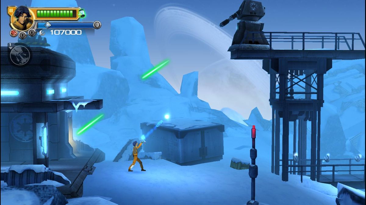Star Wars Rebels: Recon Missions (Windows Apps) screenshot: Attacked by turrets