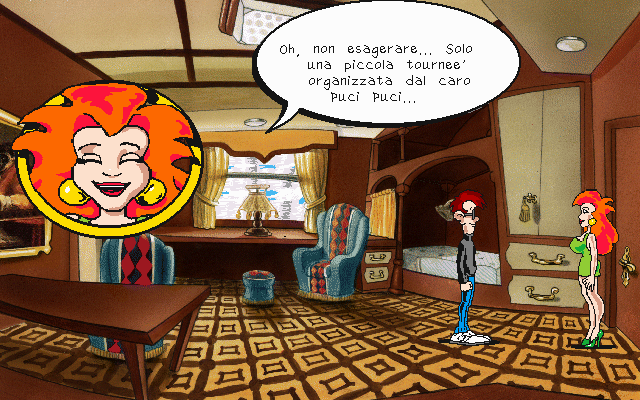 The Big Red Adventure (DOS) screenshot: Old friends meet again.