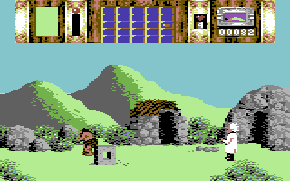 Time Machine (Commodore 64) screenshot: A cave man.