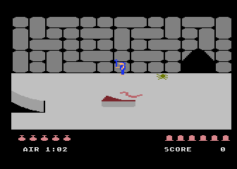Quest for Quintana Roo (Atari 8-bit) screenshot: I don't like spiders and snakes.