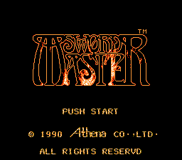 Sword Master (NES) screenshot: Title screen (Japan)