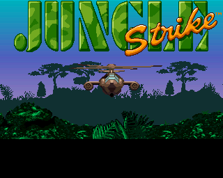 Jungle Strike (Amiga CD32) screenshot: Title screen.