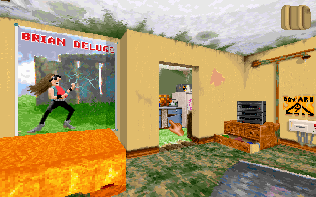 Normality (DOS) screenshot: Kitchen door